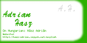 adrian hasz business card